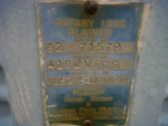 1600 cfm, Roots #418JV-RCS, 8", Carbon Steel - Image 2