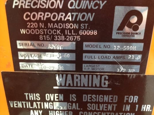 20" width x 20" H x 20" D Precision #12-500M, drying oven, 5 shelves, 3 trays available - Image 2