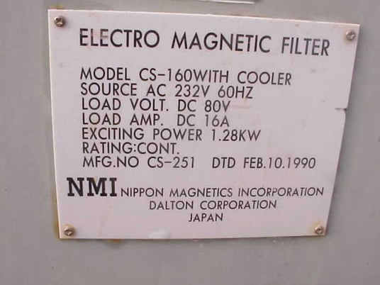 Nippon/Dalton #CS-160, electro magnetic filter/separator, 1.28 KW - Image 3