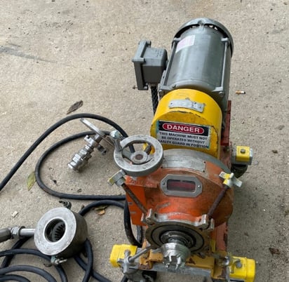 Greerco #W250V, colloid mill, giffor-wood, Stainless Steel, 2 HP explosion proof drive - Image 1