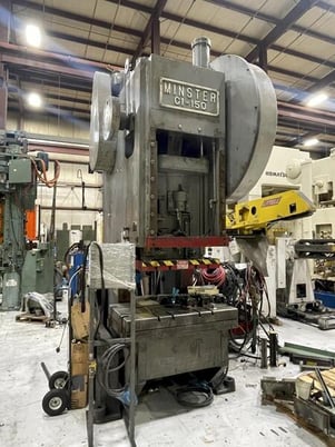 150 Ton, Minster #G1-150, OBI press, 6" stroke, 21" Shut Height, air clutch & brake, 40-80 VSPM - Image 1