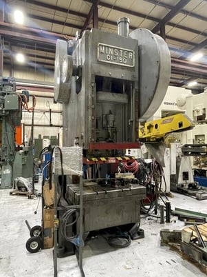 150 Ton, Minster #G1-150, OBI press, 6" stroke, 21" Shut Height, air clutch & brake, 40-80 VSPM - Image 3