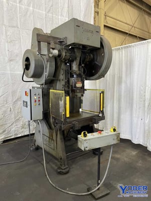 60 Ton, Johnson #60-BG-AC, OBI press, 4" stroke, 12-1/4" Shut Height, air clutch & brake, #74306 - Image 1