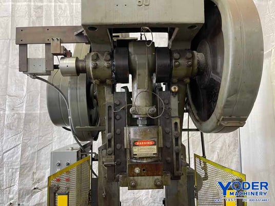 60 Ton, Johnson #60-BG-AC, OBI press, 4" stroke, 12-1/4" Shut Height, air clutch & brake, #74306 - Image 4