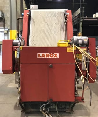 Larox #PF12.5, vertical pressure filter, skid mounted, 8 chamber press, Hydraulics, PLC control panel - Image 1