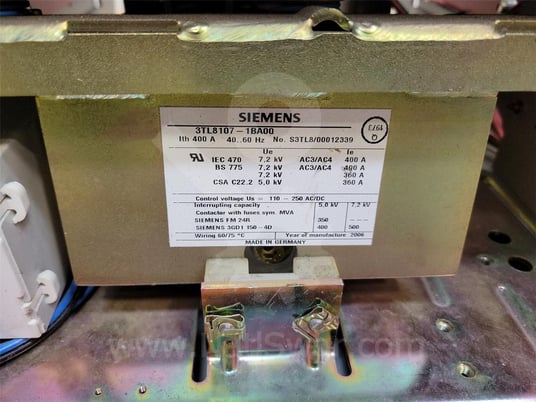 360 Amps Sa 97h35 AC Vacuum Contactor 5 KV For 81000 Series - Image 7