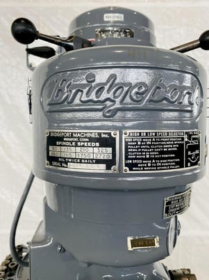 Bridgeport #Series-I, vertical mill, 42" x 9" tbl, 1 HP, 80-2720 RPM, R-8 spindle taper - Image 7