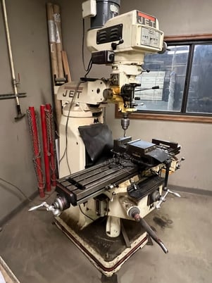 Jet #JTM-4VS, vertical milling machine, 9" x49" table, 3 HP, 60-4200 RPM - Image 1