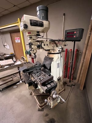 Jet #JTM-4VS, vertical milling machine, 9" x49" table, 3 HP, 60-4200 RPM - Image 2