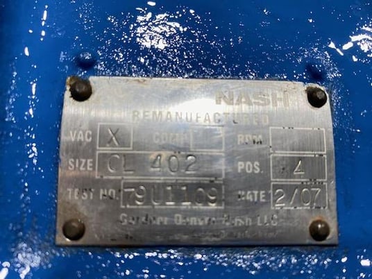 Nash #CL-402, vacuum pump, 2007 - Image 3