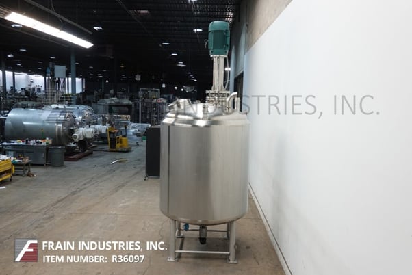 1000 gallon A & B Process Systems, 304 SS/S single wall process tank, 64" dia. x 70" straight wall, 18" OD - Image 4