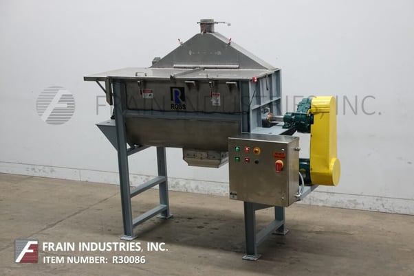 30 cu.ft. Ross, double ribbon mixer, 304 Stainless Steel contact parts, flip up cover, 60" L x 29" W x 33" D - Image 1