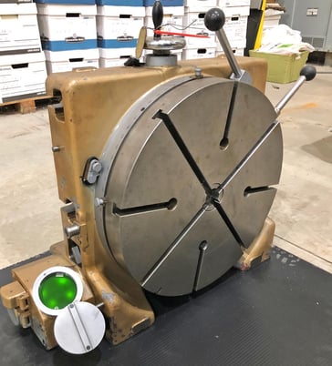 18" Dixi #450P, horizontal & vertical optical precision t-slotted rotary table - Image 1