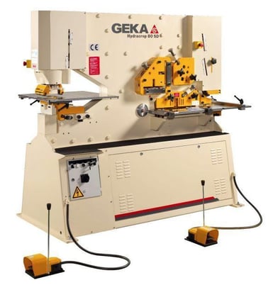 5" x 5" x 1/2" Geka #Hydracrop-80SD, universal hydraulic ironworker, 165 Ton, NEW - Image 1