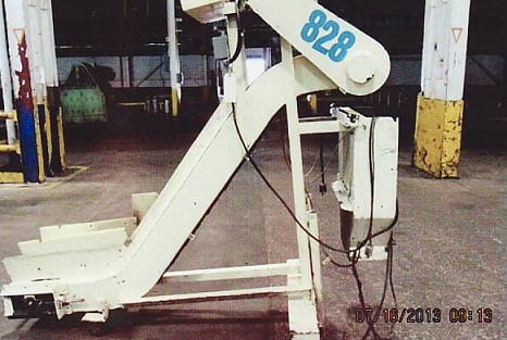 6" wide, Chain Conveyor, 12" entry, 60" discharge, mounted on/off switch, Follow Rest Control - Image 1