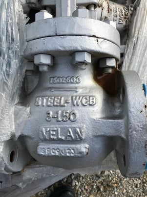 3" Velan #3 Inch, 150 lb. Plug Valves, Carbon Steel with Stainless Steel stem - Image 3