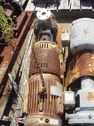 50 GPM @ 60' TDH, Goulds #3196STX, 1.5" x 3-6" pump, Stainless Steel, 10 HP, 215T frame, 575 V. - Image 1