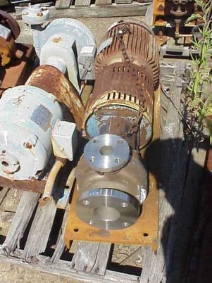 50 GPM @ 60' TDH, Goulds #3196STX, 1.5" x 3-6" pump, Stainless Steel, 10 HP, 215T frame, 575 V. - Image 2
