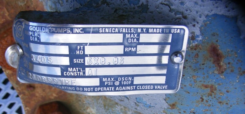 Goulds #3405, 6" x 8.86" Split Case Pumps, Aluminum, - Image 4