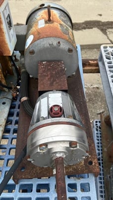 Hydrocell Pump #D10XLSTSNEY, 3/4" x 1.25", mounted on base, 3 HP drive, 316l Stainless Steel - Image 2