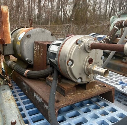 Hydrocell Pump #D10XLSTSNEY, 3/4" x 1.25", mounted on base, 3 HP drive, 316l Stainless Steel - Image 3