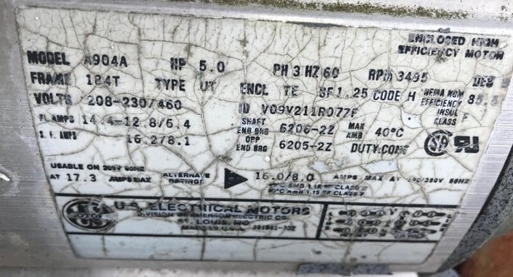 110 GPM @ 185' TDH, Ingersoll-Rand #HOC2, 1.5" x 1" x 8" Pump, Stainless Steel, 10 HP, 230/460V., 3500 RPM - Image 5