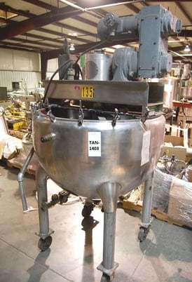 100 gallon Hamilton #SA, Stainless Steel Double Motion Jacketed Mix Kettle, 36" Dia. x approx. 28" deep - Image 1