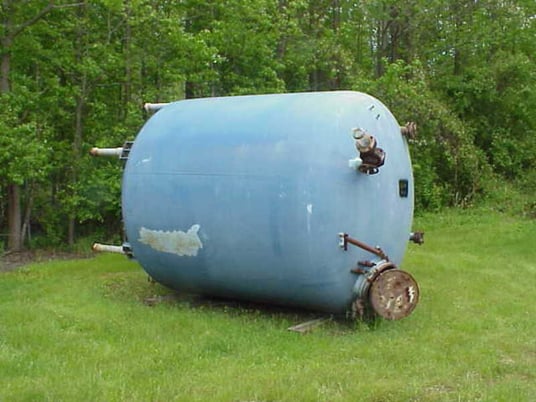 4000 gallon Pfaudler, 40/FV, 96" diameter x 8' L, Glass Lined Pressure Vessel - Image 1