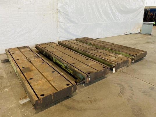 130" x 31" x 8" T-slotted floor plates, 24" & 5-1/2" t-slot spacin - Image 2