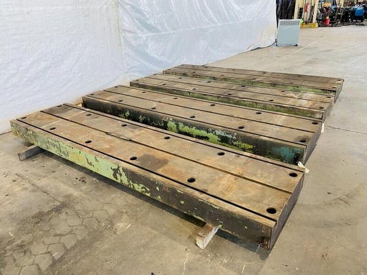 130" x 31" x 8" T-slotted floor plates, 24" & 5-1/2" t-slot spacin - Image 5