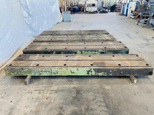 130" x 31" x 8" T-slotted floor plates, 24" & 5-1/2" t-slot spacin - Image 6
