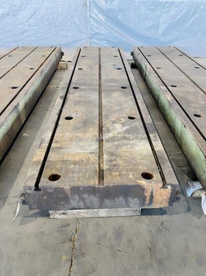 130" x 31" x 8" T-slotted floor plates, 24" & 5-1/2" t-slot spacin - Image 7