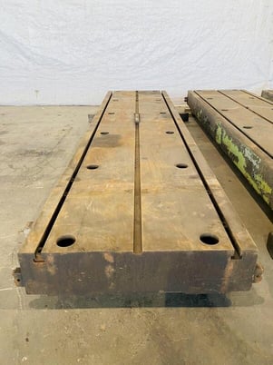 130" x 31" x 8" T-slotted floor plates, 24" & 5-1/2" t-slot spacin - Image 9
