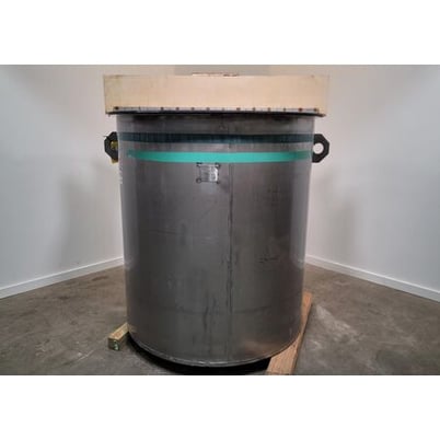 550 gallon Bendel, Stainless Steel liquid mix tank, 54" dia. x 60" straight side, 1-1/2" drain, 72" OH - Image 3