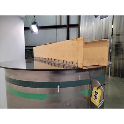 550 gallon Bendel, Stainless Steel liquid mix tank, 54" dia. x 60" straight side, 1-1/2" drain, 72" OH - Image 4