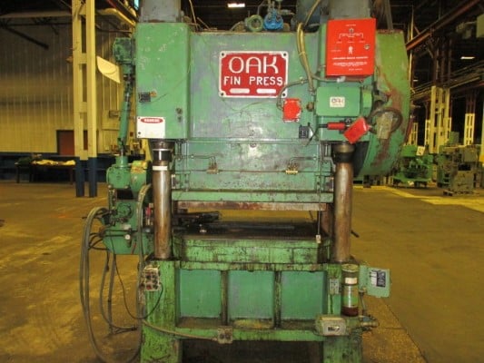 60 Ton, Oak #FP-2-42, High Speed Fin Press, 1-1/2" stroke, 16" shut height, 42" x 34" bed, 3" adjustment, 400 - Image 3