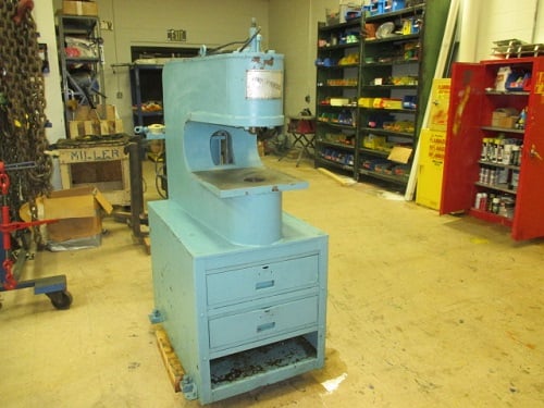 15 Ton, Unipress #1020, Gap Frame Hydraulic Punch, 3-1/2" diameter thru 1/16" - Image 1