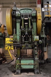 150/110 Ton, Bliss #3-3/4B, single crank toggle press, 22"/15" plunger/blank stroke, 30"/28" Shut Height, 30" - Image 3