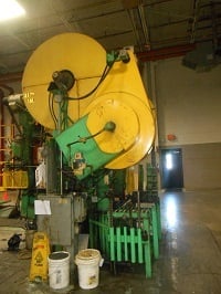 150/110 Ton, Bliss #3-3/4B, single crank toggle press, 22"/15" plunger/blank stroke, 30"/28" Shut Height, 30" - Image 5
