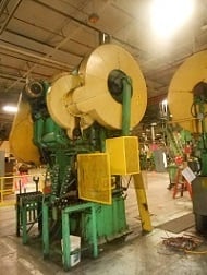 150/110 Ton, Bliss #3-3/4B, single crank toggle press, 22"/15" plunger/blank stroke, 30"/28" Shut Height, 30" - Image 8
