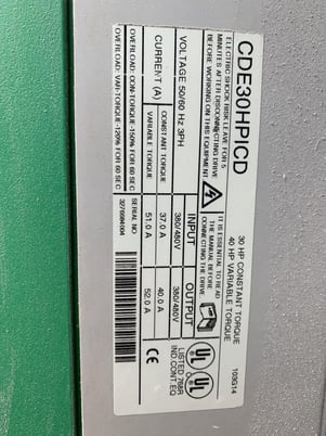 Robinson Renco #16DB30VF, 16" drawing deadblock, 30HP, Control Tech Commander AC dr - Image 8