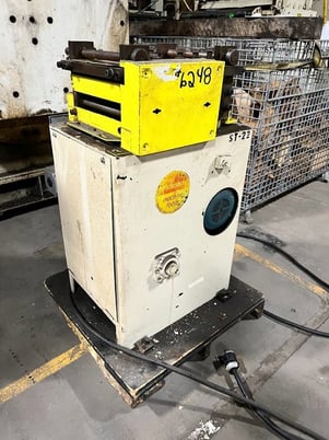 10" x. .100" Benchmaster #910, vari-cycle press feed line, 1.5"-2.5" pinch roll diameter, 100 FPM - Image 4