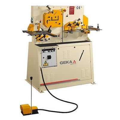 3" x 3" x 5/16" Geka #Microcrop, 1 cylinder hydraulic ironworker, 50 ton, new - Image 1