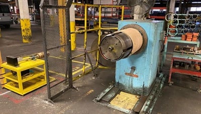 18" x 2.625" Ruesch, Ring Type Slitting Line, 6000 lb., 16" /68" ID/OD entry coil, slitting head, scrap - Image 3