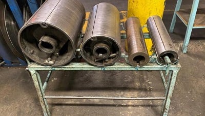 18" x 2.625" Ruesch, Ring Type Slitting Line, 6000 lb., 16" /68" ID/OD entry coil, slitting head, scrap - Image 4