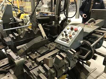 Nilson #3F, Four Slide, 3/16" wire diameter, 2" strip, 15" feed, 320 SPM, air clutch & brake - Image 2