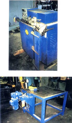 Atlas, Wire Ring Coiler, 3/16" capacity, 38" ring, 43" pass line, uncoiler, 2 plane straightener, cutoff - Image 1