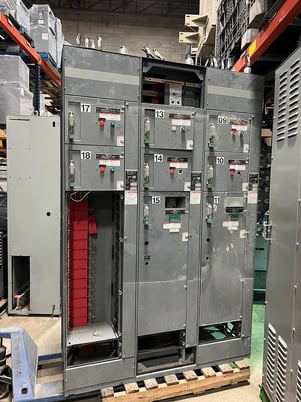 Square D, Mdl. 6, 15 section 1200 amp horiz, 300 amp vert, 600V., 60 Hz main PK 1000 50KA ,45 KVA 600/120/208 - Image 4