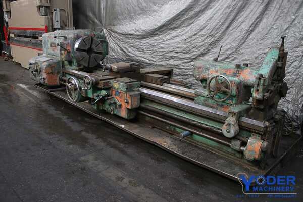 32" x 96" American #25 Pacemaker lathe, 20" swing over cross slide, 4-jaw 24" chuck, 30 HP, #58992 - Image 1