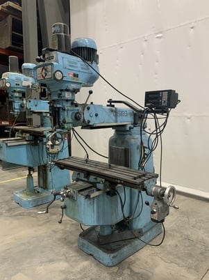 Hurco #SM-1, vertical knee mill, 12" x48" table, 3 HP, Fagor 3-Axis digital read out, power draw bar, #15655 - Image 3